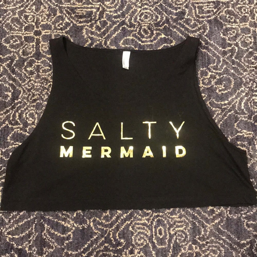 American Apparel Salty Mermaid Cropped Tank Os